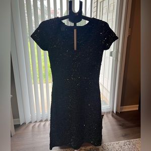 Black Betsey Johnson Sequined Mini Dress